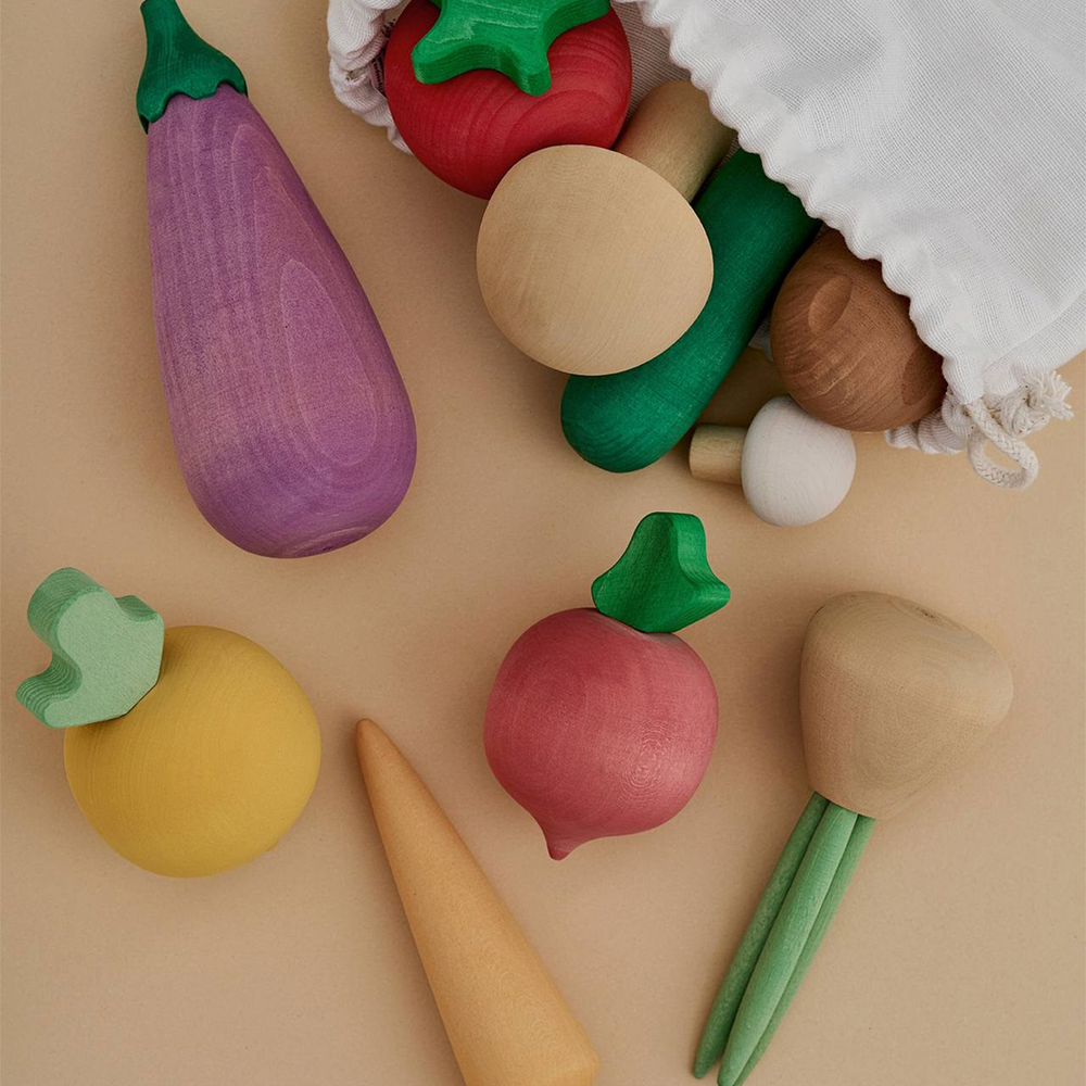 Wooden Vegetables Set