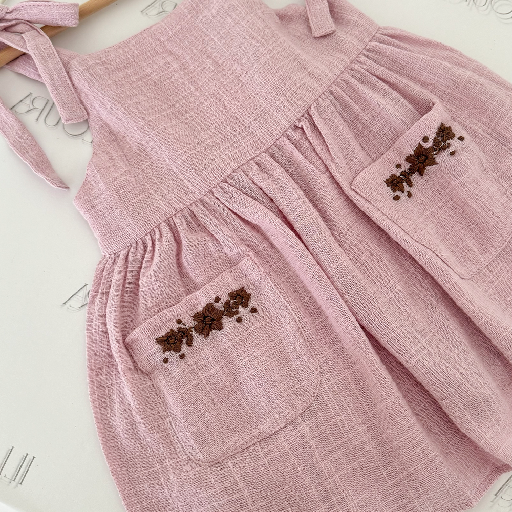 Luna Pinafore - Sweetpea Embroidery