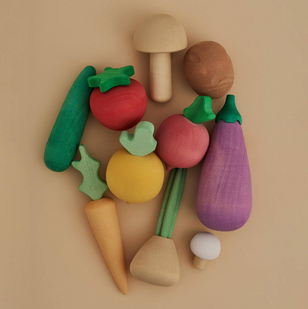 Wooden Vegetables Set